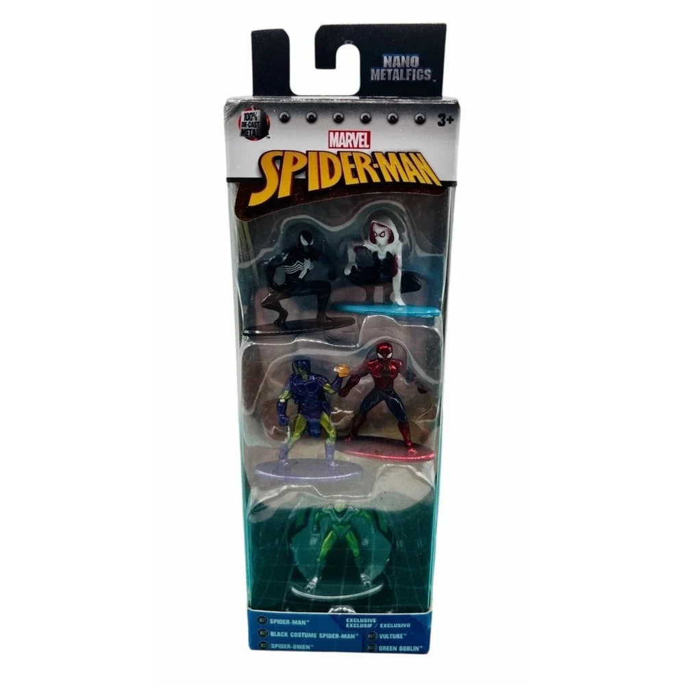 SPIDER-MAN 5-Pack Nano Metalfigs Die-Cast‎ Marvel JadaToys New!!